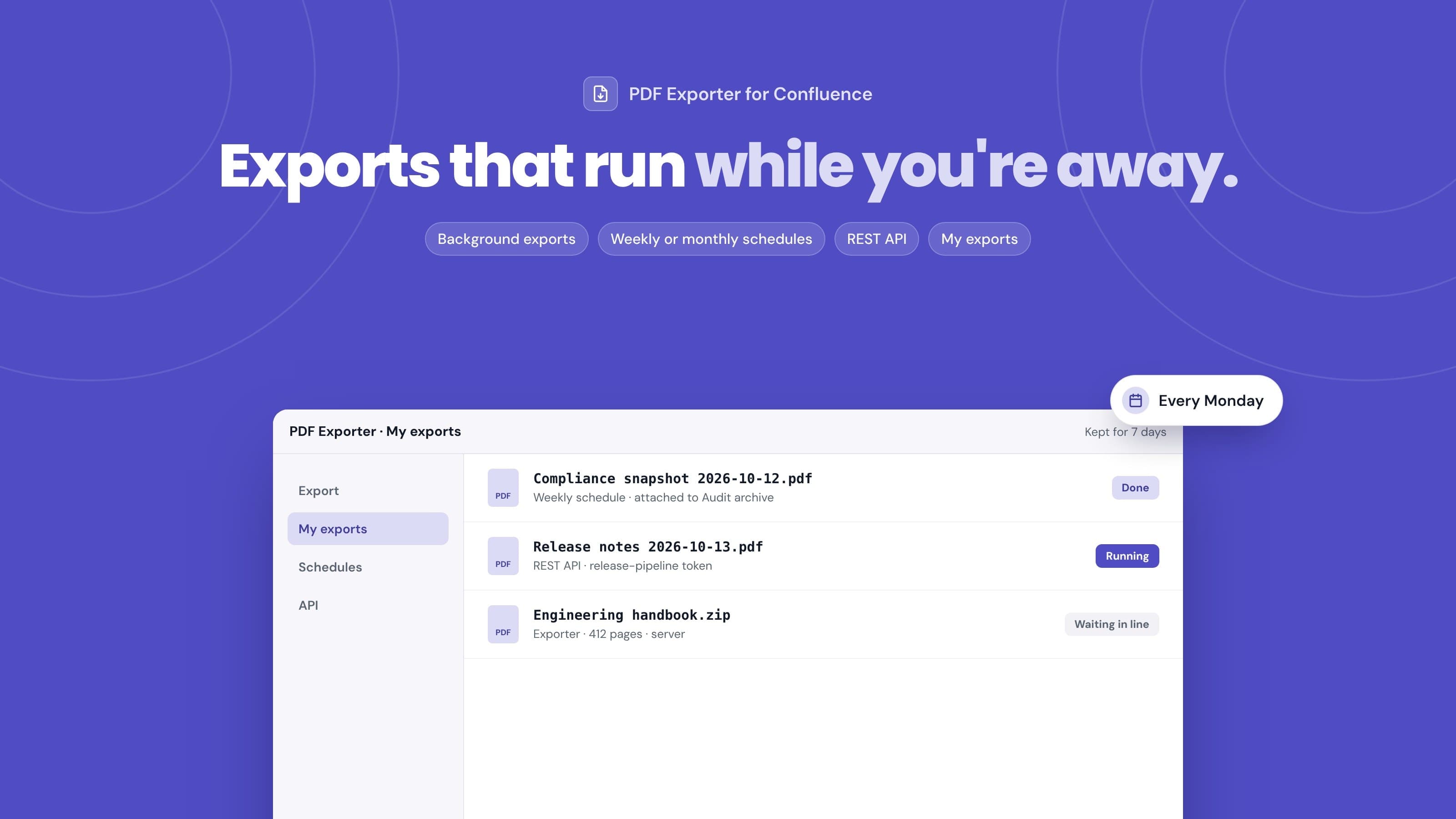PDF Exporter adds scheduled exports and a REST API