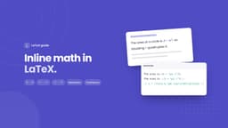 LaTeX Inline Math: $...$, \(..