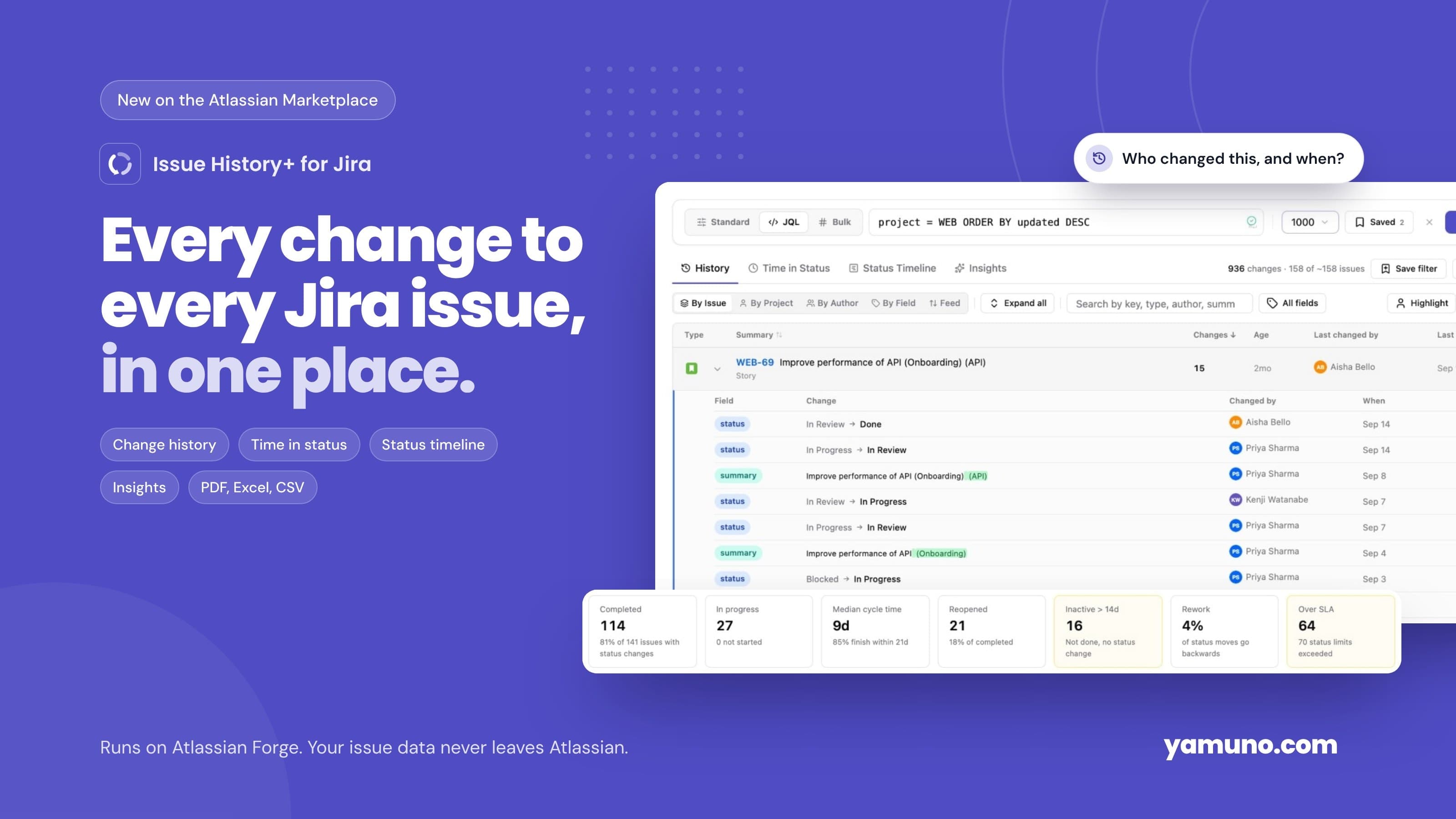 Issue History+ for Jira is live on the Marketplace