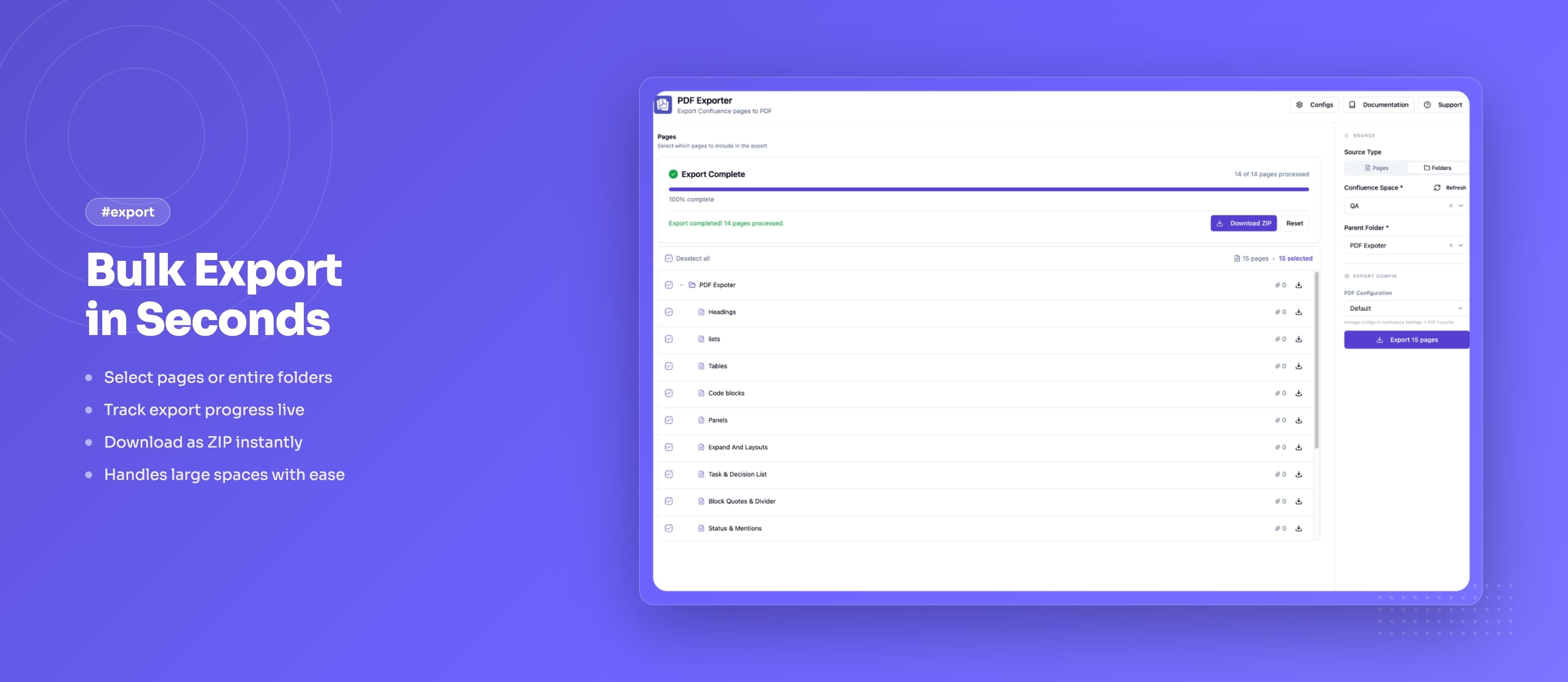 PDF Exporter for Confluence preview