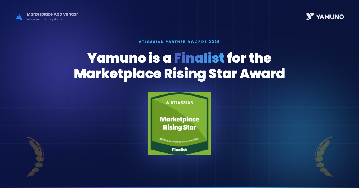Yamuno is a Finalist for Atlassian Partner of the Year 2026: Marketplace Rising Star