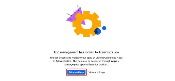 App management has moved to Administration: click Take me there